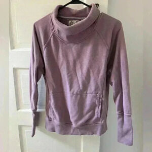 purple champion, pullover hoodie with mock turtleneck‎